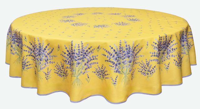 Round Tablecloth coated or cotton (Bonnieux. yellow) Round Tablecloth coated or cotton (Bonnieux. yellow)